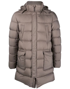 Пуховик с капюшоном, зеленый Herno