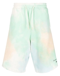 Шорты с принтом тай-дай и логотипом, зеленый Msgm