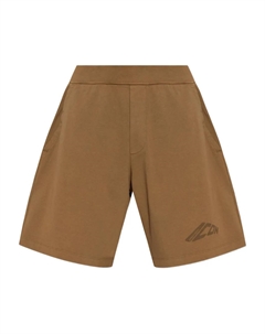 Хлопковые шорты с логотипом, коричневый Dsquared2