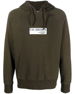 Худи с кулиской и логотипом, зеленый Fay