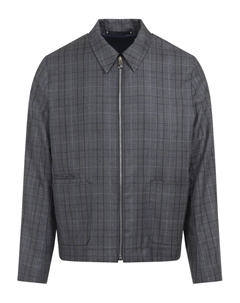Клетчатая куртка на молнии, серый Paul smith