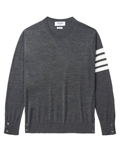 Джемпер с полосками 4-Bar, серый Thom browne