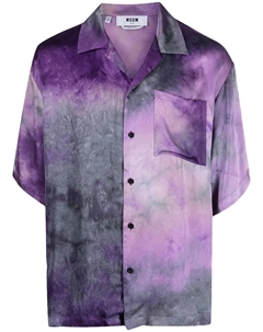 Рубашка с короткими рукавами и логотипом, фиолетовый Msgm