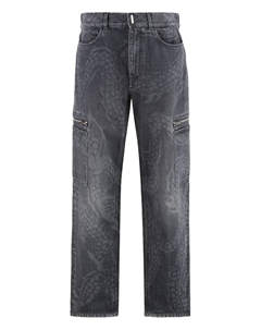 Джинсы карго с принтом, серый Givenchy