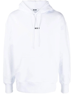 Худи с логотипом, белый Msgm