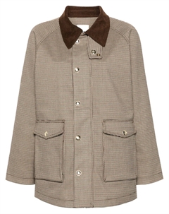 Пиджак Bastille с узором в елочку, коричневый Sandro