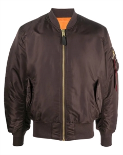 Двусторонний бомбер на молнии, коричневый Alpha industries