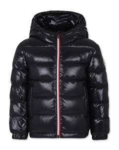 Пуховик с капюшоном, черный Moncler enfant