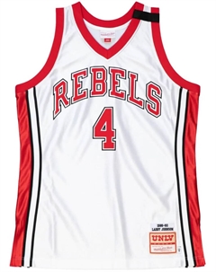 Топ Runnin Rebels 1989 Larry Johnson NCAA UNLV, белый Mitchell and ness