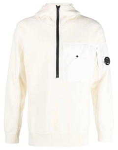 Толстовка с воротником на молнии и декором Lens, белый C.p. company