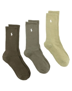 Комплект из трех пар носков, зеленый Polo ralph lauren