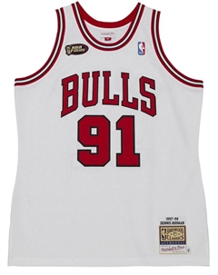 Топ NBA Chicago Bulls 1997 Dennis Rodman, белый Mitchell and ness