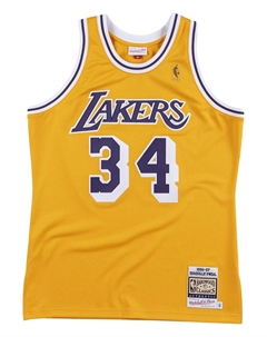 Топ Lakers 1996 Shaquille O'Neal, желтый Mitchell and ness