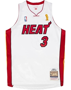 Топ 2005/06 NBA Finals Dwyane Wade Miami Heat White, белый Mitchell and ness