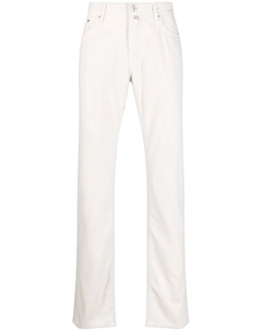 Прямые брюки средней посадки, белый Jacob cohen