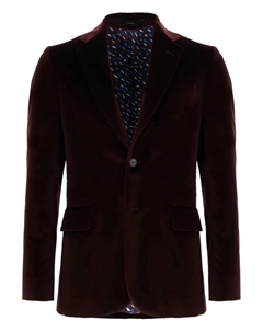 Бархатный пиджак на двух пуговицах, красный Paul smith
