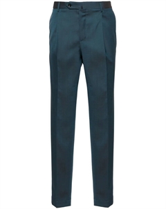 Строгие брюки Super 120s с заниженной талией, синий Incotex