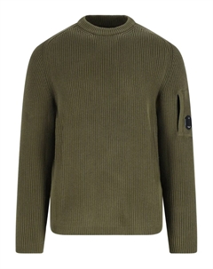 Ребристый свитер с круглым вырезом, зеленый C.p. company