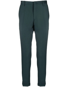Зауженные шерстяные брюки, зеленый Paul smith