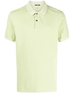 Рубашка поло из ткани пике с логотипом, зеленый C.p. company