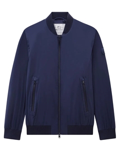 Бомбер с логотипом, синий Woolrich