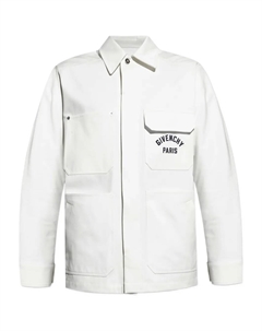 Куртка-рубашка с вышитым логотипом, белый Givenchy