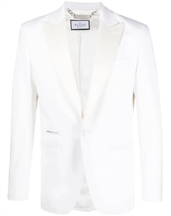 Однобортный шерстяной пиджак, белый Philipp plein