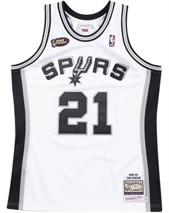 Топ NBA Authentic Spurs 1998 Tim Duncan, белый Mitchell and ness