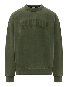 Толстовка с вышитым логотипом, зеленый Dsquared2