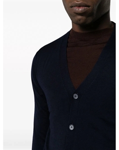 Шерстяной кардиган с V-образным вырезом, синий Ballantyne