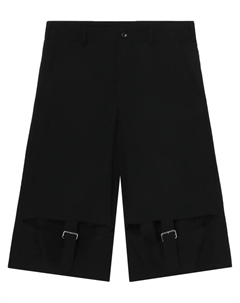 Шерстяные шорты с пряжкой, черный Black comme des garçons
