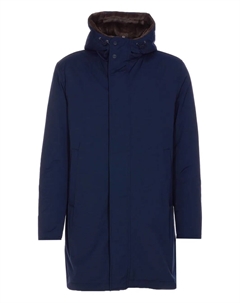 Парка с капюшоном, синий Herno