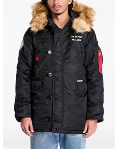 Куртка-бомбер с нашивкой-логотипом, черный Alpha industries