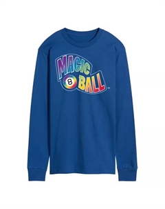 Мужская футболка с длинным рукавом Magic 8 Ball в радужном стиле, синий Licensed character