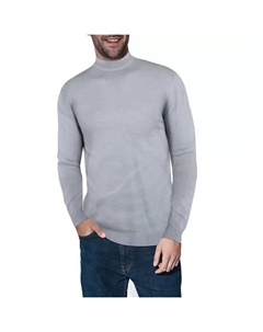 Мужской свитер с воротником-стойкой стандартного кроя, цвет light heather gray Xray