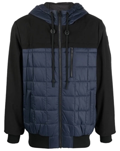 Пуховик со вставками и капюшоном, синий Moose knuckles