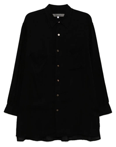 Рубашка с двойным воротником, черный Yohji yamamoto
