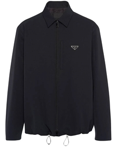 Рубашка на молнии с логотипом, черный Prada