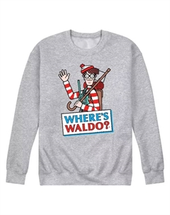 Мужская флисовая толстовка с логотипом Where's Waldo, серый Licensed character