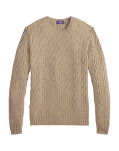 Кашемировый пуловер фактурной вязки, нейтральный Ralph lauren purple label