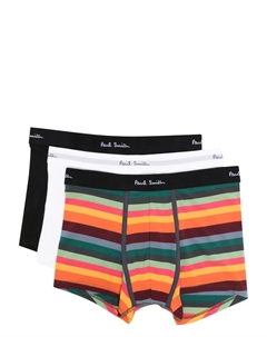 Комплект из трех боксеров с логотипом, белый Paul smith