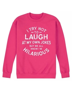 Мужская флисовая толстовка «Я стараюсь не смеяться над собственными шутками», пурпурный Licensed character