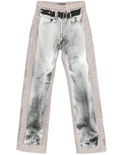 Джинсы с эффектом тромплей, серый Y / project