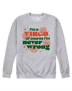 Мужская флисовая толстовка «Дева никогда не ошибается», серый Licensed character