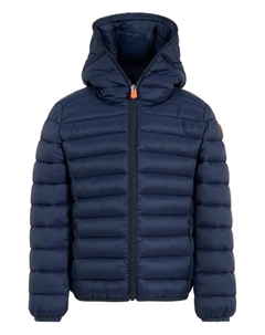 Стеганая куртка с капюшоном, синий Save the duck kids