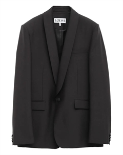 Однобортный пиджак, черный Loewe