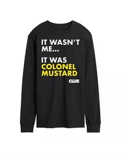 Мужская футболка с длинным рукавом и принтом горчицы «Ключ к разгадке» от полковника, черный Hasbro