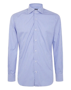Полосатая рубашка с длинными рукавами, синий Barba