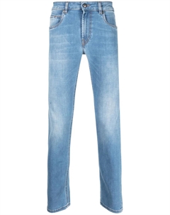 Джинсы скинни с эффектом потертости, синий Fay