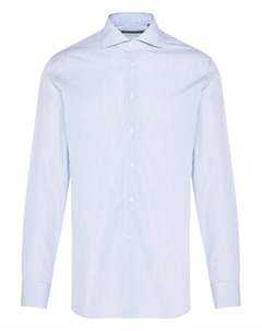 Рубашка в тонкую полоску с длинными рукавами, синий Corneliani